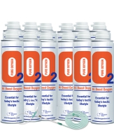 12 X O2 10 Litre Oxygen Can Inc 1 x 1.8M Tubing & Nasal Cannula